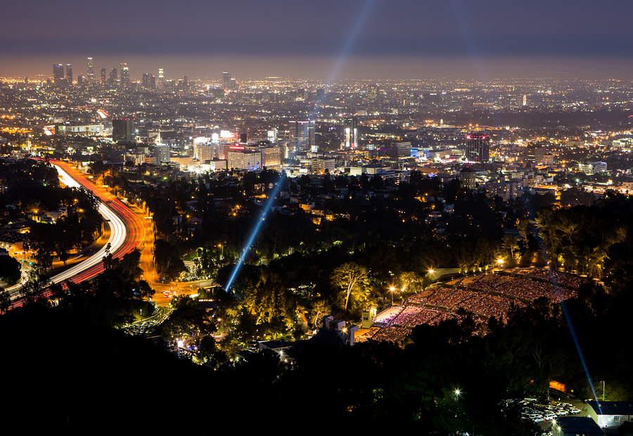 View over LA skyline