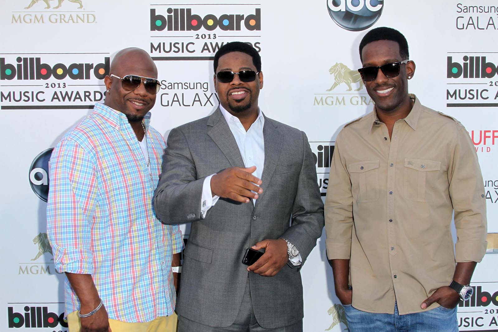 Boyz II Men on the red carpet, during Billboard Music Awards Arrivals, MGM Grand, Las Vegas, 2013